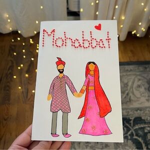 Handmade greeting cards, Wedding cards, Indian couple gifts, Anniversary gifts